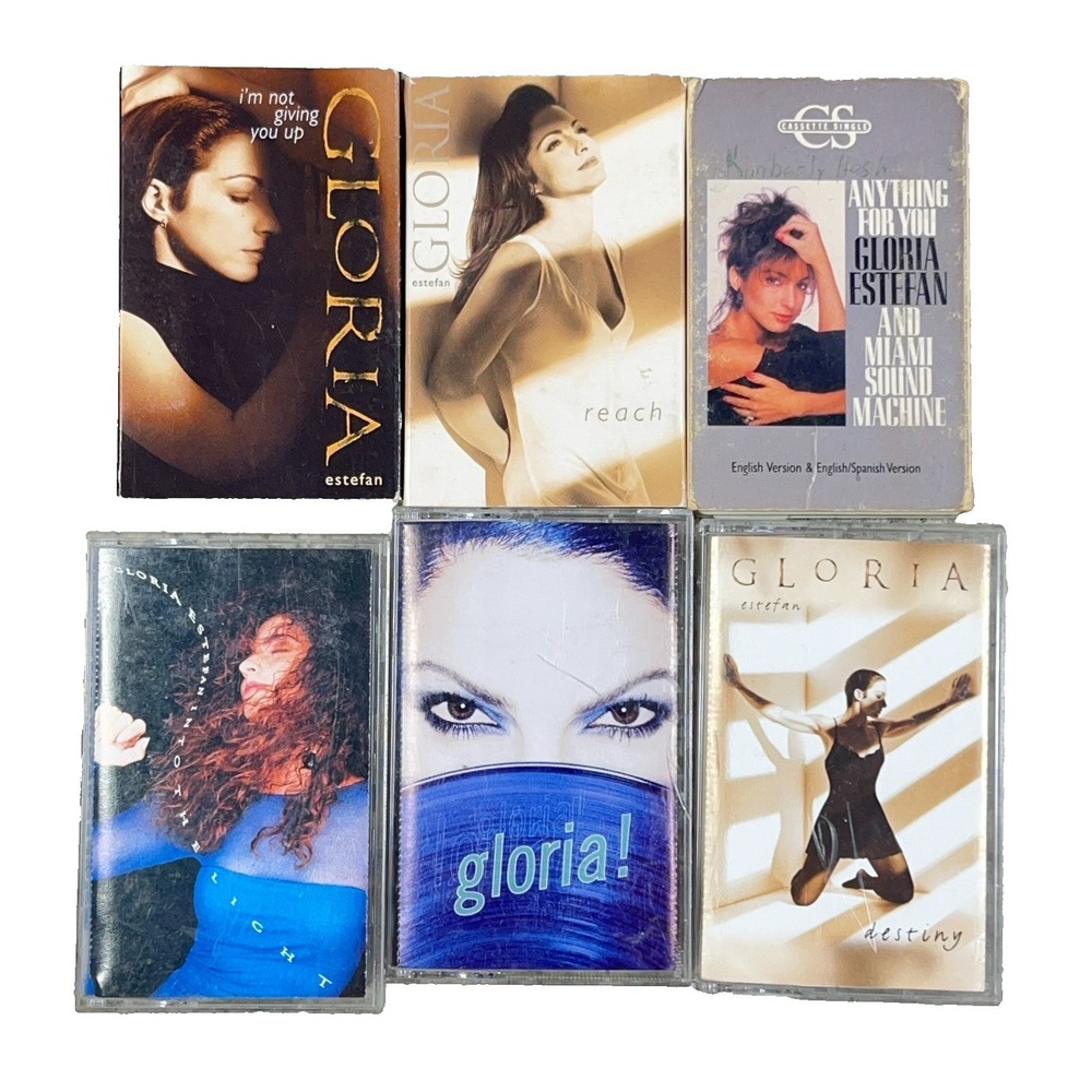 Gloria Estefan Cassette Tape Lot Of 6 Bundle Albums Vintage 90s Y2K Pop Rock
